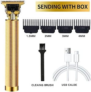 Tondeuse à cheveux électrique vintage T9 professionnelle pour hommes, tondeuse à barbe, machine à couper les cheveux, métal, USB - Product Image 1