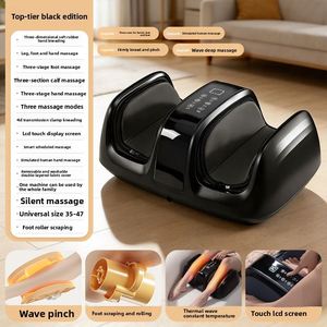 Masseur de jambes transfrontalier, appareil de spa pour les pieds avec coussinets d'air, pétrissage, thérapie thermique, massage relaxant semi-ouvert, fonction musicale - Product Image 5