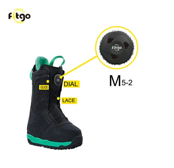 Fitgo-cordones de zapatos personalizados, sistema de cordones de Dial para botas de esquí