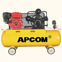 Compresseur d'air à piston portable à essence 3HP 4HP 5HP 6HP 2.2kW 3kW 4kW 5.5kW Pompe à air mobile industrielle avec réservoir