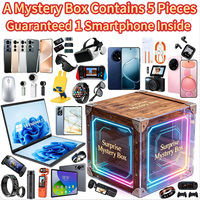 Boîte mystère électronique garantie avec smartphone inclus, 5 articles aléatoires : ordinateur portable, bracelet intelligent, haut-parleur Bluetooth