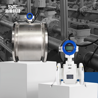 Flowmeter Elektromagnetik Baja Tahan Karat untuk Minyak dan Air, Digital, OEM Custom