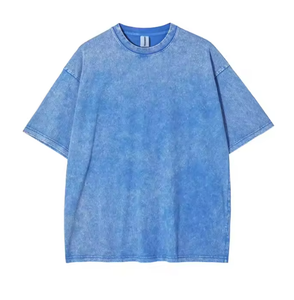 T-shirt personnalisé pour homme à col en V, manches courtes, tricoté en polyester/coton - Style streetwear, haute qualité, style rétro - Product Image 3