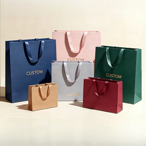 Sac en papier kraft brun avec fenêtre, sac cadeau en papier laminé avec poignées, idéal pour les supermarchés - Product Image 1