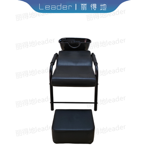 Sillón de Peluquería con Lavabo Integrado, Tapizado en Cuero PVC, Estilo Moderno para Salón de Belleza - Product Image 2