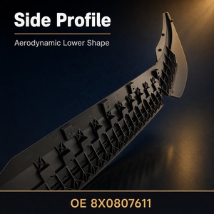 Per Audi <span class=keywords><strong>A1</strong></span> 8X 2011-2014, Elemento di Chiusura Paraurti Anteriore Inferiore in PP Nero 8X0807611, Sostituzione Diretta - Product Image 5