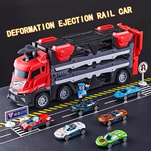 Uitwerping Rail Auto Kinderen Speelgoedauto 'S Lange Opslag Kinderen Grote Maat Vrachtwagen