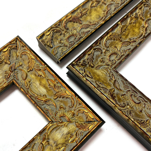 Khung tranh nghệ thuật phong cách Rococo cổ điển, trang trí cầu kỳ, màu vàng, làm từ gỗ nguyên khối, dùng để trưng bày ảnh, tranh trên tường hoặc bàn. - Product Image 6