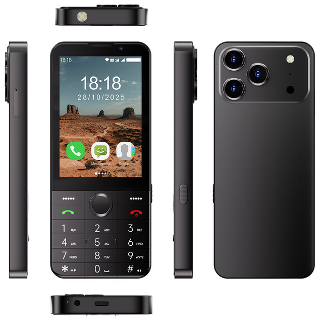 4G LTE Smart Button Phone 3.5 Inch Touch Screen Keypad Android 11 MT6739 GPS Dual SIM 2GB+16GB Android Smart Featurephone