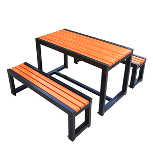 Giardino moderno <span class=keywords><strong>in</strong></span> plastica <span class=keywords><strong>legno</strong></span> design patio <span class=keywords><strong>tavolo</strong></span> <span class=keywords><strong>con</strong></span> struttura <span class=keywords><strong>in</strong></span> metallo grande <span class=keywords><strong>tavolo</strong></span> ristorante e <span class=keywords><strong>panca</strong></span> <span class=keywords><strong>tavolo</strong></span> da giardino e sedia - Product Image 2