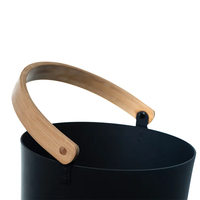 Ember Sauna Aluminium 5L Warna Hitam dengan Jendela Transom dan Panel Kontrol Komputer untuk Ruang Sauna Kering