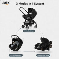 Poussette Bébé 4-en-1 Personnalisable en Alliage d'Aluminium, Pliable, Légère, Multifonctionnelle, de Luxe, pour Voyage et Extérieur, Direct Usine