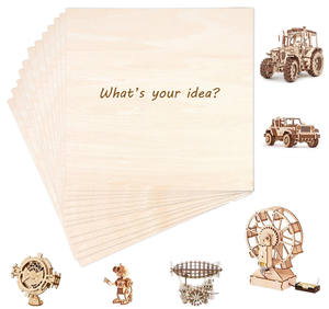 <b>Wholesale</b> Eco-Friendly <b>Basswood</b> Plywood <b>Sheets</b> for Laser Cutting 2mm 3mm 4mm Thickness for Living Room Use - Product Image 1