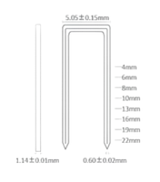 Industrial 14 Series Galvanized U Staples Heavy Duty Furniture Fasteners 4mm 16mm 22Ga Smooth Steel Golden for Sofa Frames
