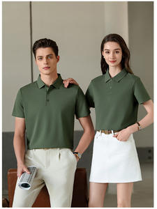 Футболка-поло с коротким рукавом, с индивидуальным логотипом, повседневная, тканая, дышащая, машинная стирка, износостойкая, не требующая глажки - Product Image 5