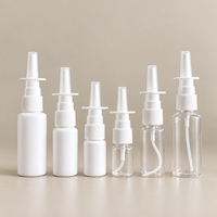 Vente en gros de flacons pulvérisateurs nasaux en plastique PET de 10 ml, 20 ml, 30 ml, pompe à brume fine, emballage médical vide, logo personnalisé, fournisseur d'usine