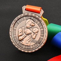 Médaille personnalisée directement en usine Médaille d'or de BOXE