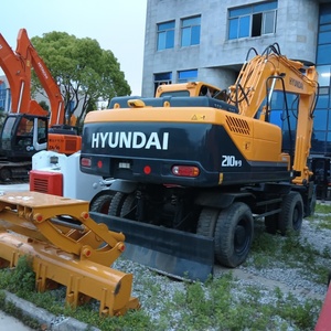 Excavateur sur pneus Hyundai 210W-9 utilisé moteur Cummins 20 tonnes de poids de fonctionnement Offre Spéciale en Chine prix bon marché - Product Image 1