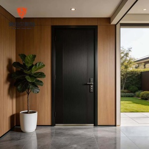 Portes d'entrée de villa en <span class=keywords><strong>bois</strong></span> massif de style moderne Mexin, conçues en usine, portes de sécurité imperméables - Product Image 3