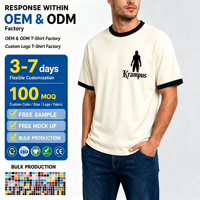T-shirts décontractés pour hommes en tissu 100% coton de 220 grammes, impression numérique streetwear, couleurs contrastées, manches courtes, coupe oversize