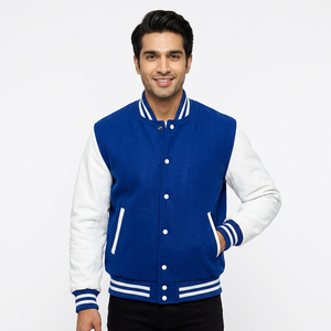 Chaqueta Varsity con Cuello Alto para Hombre, la Más Vendida, para Uso Casual en Exteriores en Invierno, MOQ Bajo, Posición para Logotipo Frontal - Product Image 1