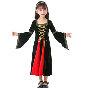 Déguisement Médiéval Enfant Costume Renaissance Fille Boland 10-12 Ans - Robe Médiévale Rouge Avec Couronne Costume Cosplay Moyen âge
