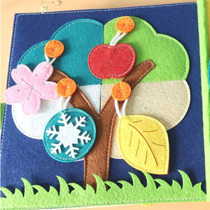 Dinosaurio sensorial Montessori libro ocupado juguetes <span class=keywords><strong>de</strong></span> actividad silenciosa para fines educativos animales <span class=keywords><strong>de</strong></span> fieltro - Product Image 2