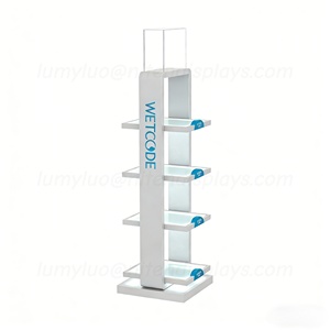 Exhibidor de Madera para Productos de Cuidado de la Piel con Soporte para Folletos de Acrílico y Estantes Iluminados - Product Image 3