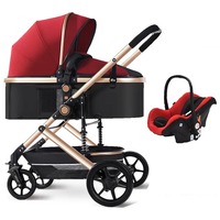 Pas cher Landau pour bébé Poussette Buggy de voyage Landau pour enfant Siège auto léger Poussette pour bébé 3 en 1 pour nouveau-né