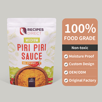 Bolsa de pie personalizada con logo para especias, material PE, a prueba de humedad, con cierre resellable, para patatas fritas y chicle, 100g 250g