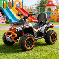 Quad électrique pour enfants 4x4 avec moteurs 390*4, batterie 12V 7Ah, télécommande 2.4G, lumières LED et musique
