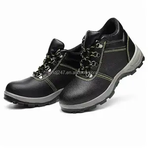 最优惠的价格工业安全靴工作靴橡胶鞋底钢板安全工作鞋