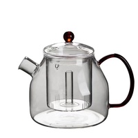 Théière en verre Borosilicate rétro créatif, service à thé en verre Borosilicate, fait à la main, vente en gros