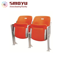 Banc de stade en plastique HDPE, à bascule par gravité, moulé par soufflage, durable, protection UV, pour complexe sportif, prix de gros usine