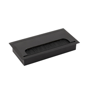 Caja Rectangular para Cables de Escritorio 80x80 Negra, Organizador de Cables para Mesas de Oficina y Conferencias, Tipo Vertical Resistente - Product Image 1