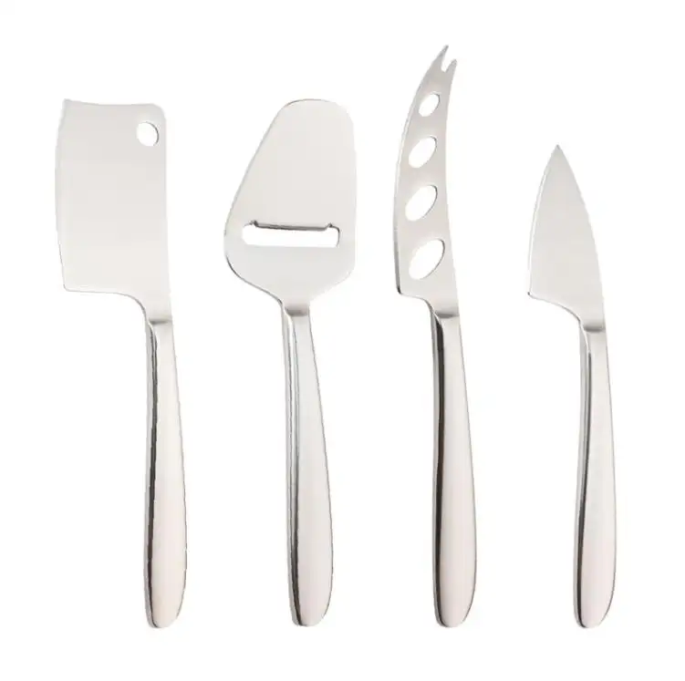 Cuchillos de Metal de acero inoxidable para hornear en la cocina, herramientas para queso, cortador de mantequilla, pastel, Pizza, cortador, juego de cuchillos de queso multifuncional