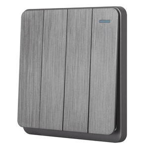 Anh tiêu chuẩn grey Brushed điện chiếu sáng chuyển đổi trang trí nội thất tường ổ cắm 2 Đồng cửa hàng 16A/13A đánh giá 2 Wifi tương thích - Product Image 2