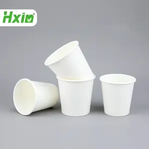 Taza de papel de café de tamaño pequeño, vasos de papel de baño desechables, color blanco, 3 oz, venta al por mayor de fábrica