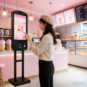 Chiosco Self-Service per Ordinazioni con Schermo Touch a Doppia Faccia da 32'', Stampante Termica da 80mm e Scanner di Codici a Barre - Product Image 1