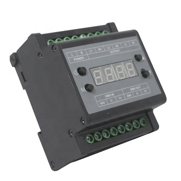 DMX302 3 канала 0-10В задней кромки затемнения DMX Triac диммер