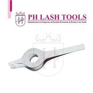 Pince à sourcils à bout incliné en acier inoxydable, pince à épiler, couleurs satinées, robuste, en acier inoxydable, haute qualité, 1 pièce - Product Image 5