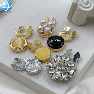 <span class=keywords><strong>2025</strong></span> Hợp Thời Trang Nút Bìa Khuy Măng Sét Rhinestone Pha Lê Ngọc Trai Kim Loại Nút Clasp Clip Không Có May Có Thể Tháo Rời Nút Bao Gồm Cho Áo Sơ Mi - Product Image 1