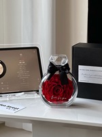 Boîte Cadeau de Roses Éternelles en Gros, Flacon de Parfum Portable, Boîte à Fleurs en Acrylique, Boîte à Fleurs Éternelles pour Épouse