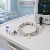 Compatible avec le capteur Spo2 Dixtal DX 2515, pince à doigt pour adulte DX 2022, 7 broches, 3 mètres, sonde Spo2 réutilisable pour usage hospitalier