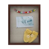 Marco de Fotos Personalizable Ecológico para Huellas de Recién Nacidos, Set de Arte para Recuerdos de Bebé, Marco Decorativo para Mesa o Pared