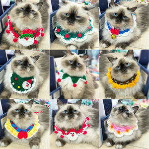 Summary 2024 Cross-Border New Pet <b>Christmas</b> Series Hand-Knitted Scarves Pet Collars Pet Ornaments - Product Image 5