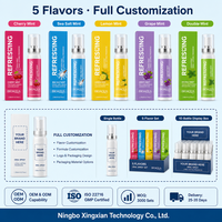 Spray rafraîchissant pour l'haleine à la menthe double saveur fruitée, antibactérien, format voyage, personnalisable avec logo – Offre Spéciale