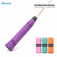 Bande adhésive pour raquette de tennis, badminton, squash, avec logo personnalisé, douce, absorbant la transpiration, vente en gros, OEM, ODM