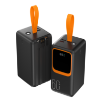 Fábrica al por mayor 60000mAh Batterie Externe Portable Power Bank para iPhone Fan Laptop Carga de alta capacidad 60000mAh Powerbanks
