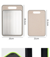 Goodseller 4 en 1 Nouvelle planche à découper en plastique Plaque de décongélation et planche à découper Planche de décongélation Plateau de décongélation pour viande congelée